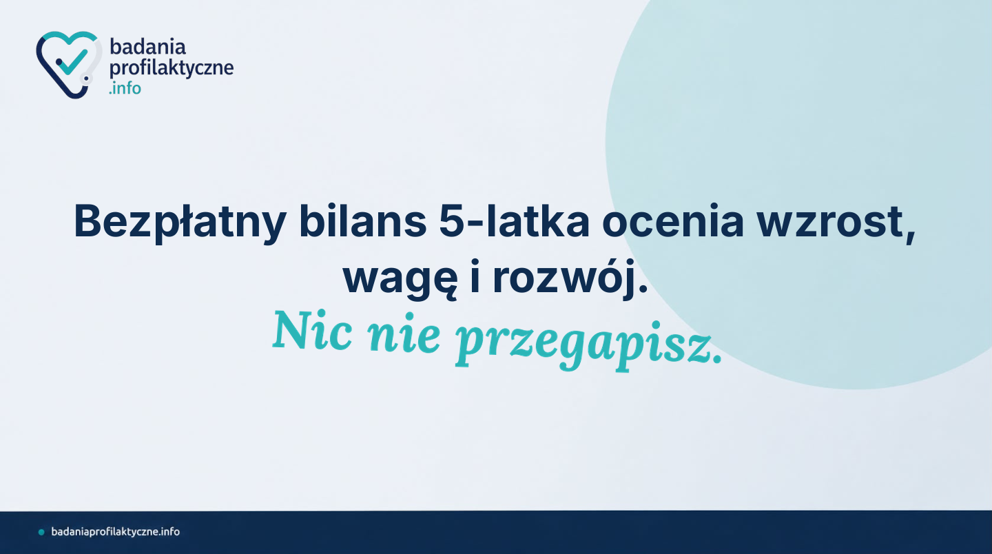 Bilans zdrowia 5-latka — co sprawdza lekarz przed szkołą