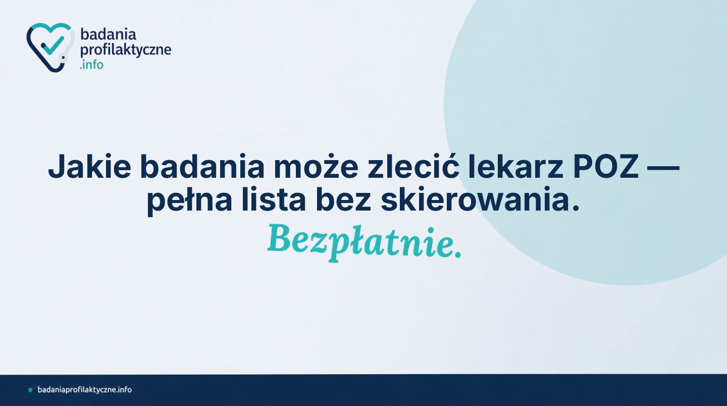Morfologia, USG brzucha, EKG, spirometria — sprawdź, co lekarz pierwszego kontaktu może zlecić w ramach NFZ bez wizyty u specjalisty.