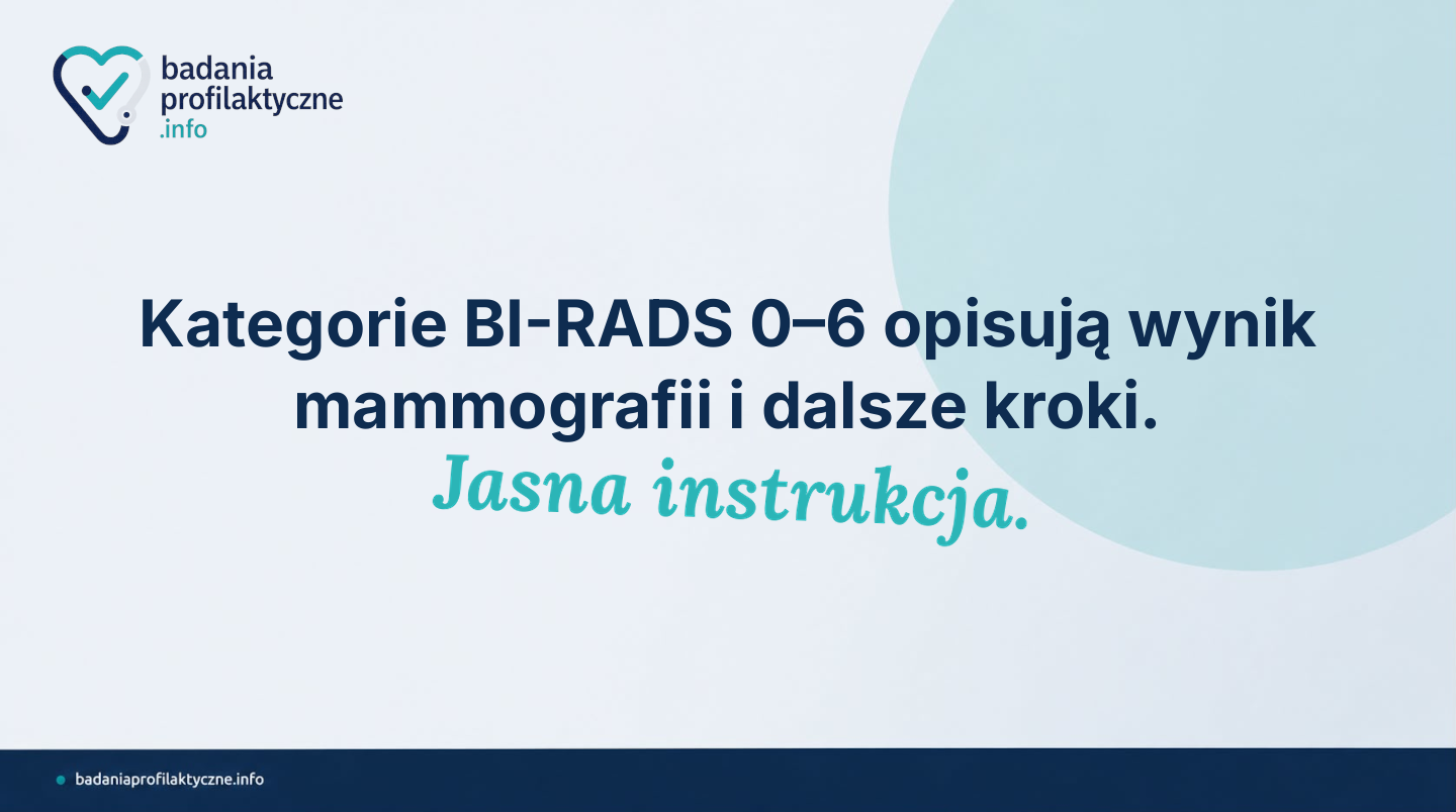 Wynik mammografii — co oznaczają kategorie BI-RADS 0–6?