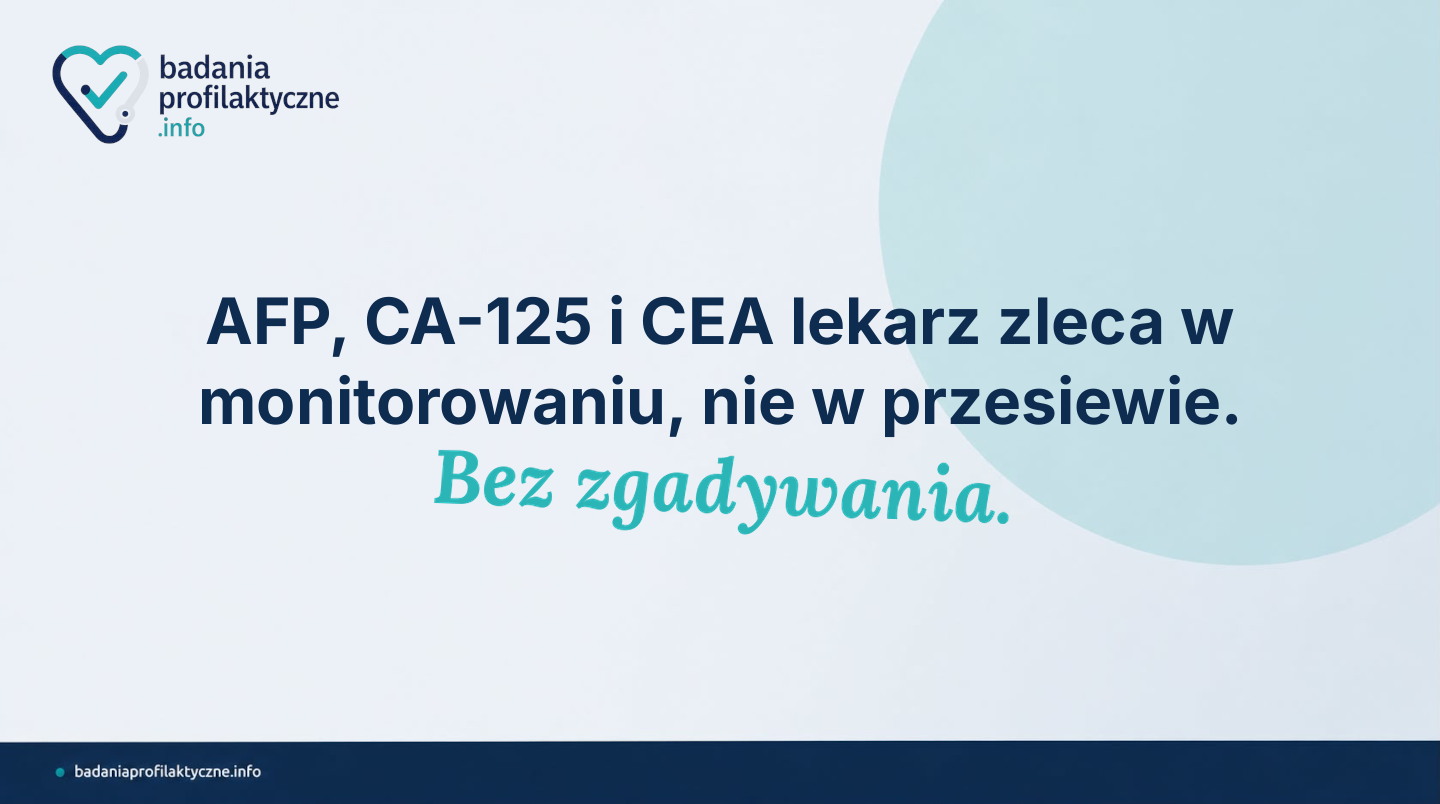Markery nowotworowe AFP, CA-125, CEA — kiedy je zleca lekarz?