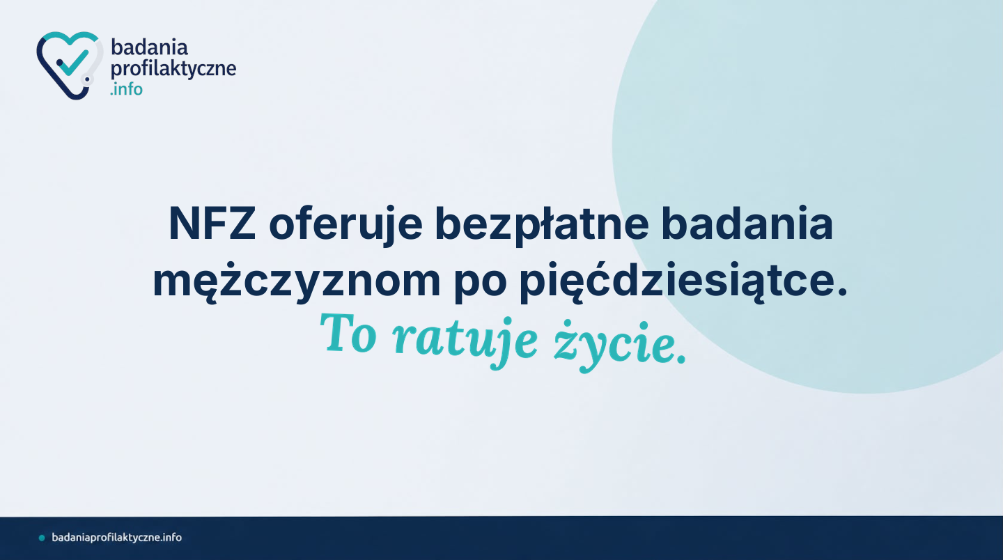 Rak jelita grubego, choroby serca i rak płuca to najczęstsze zagrożenia zdrowotne dla mężczyzn w Polsce. Sprawdź, z jakich bezpłatnych programów NFZ możesz skorzystać po pięćdziesiątce.