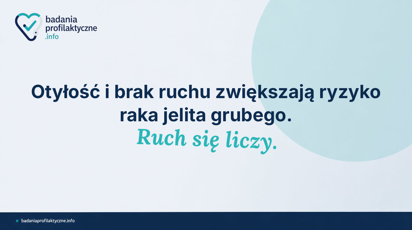 Otyłość i brak aktywności a ryzyko raka jelita grubego