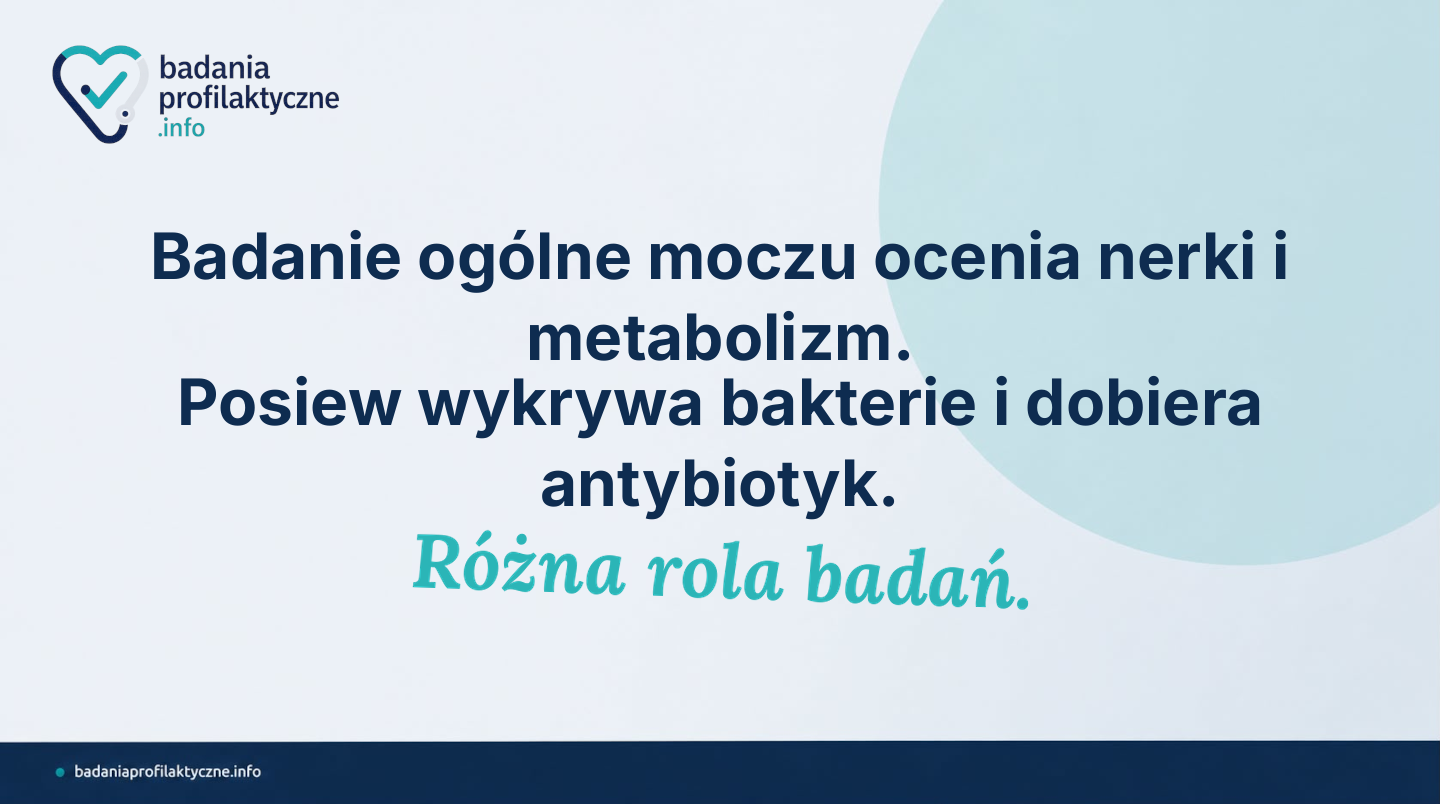 Posiew moczu a badanie ogólne — czym się różnią i kiedy które