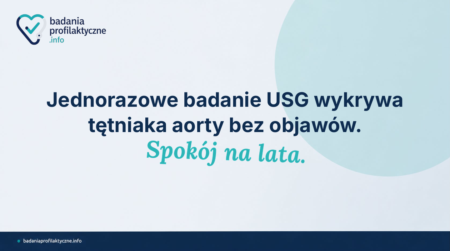 Tętniak aorty brzusznej — USG profilaktyczne dla mężczyzn 65+
